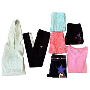 Girls Skechers Mint, Black, and Pink Activewear Collection